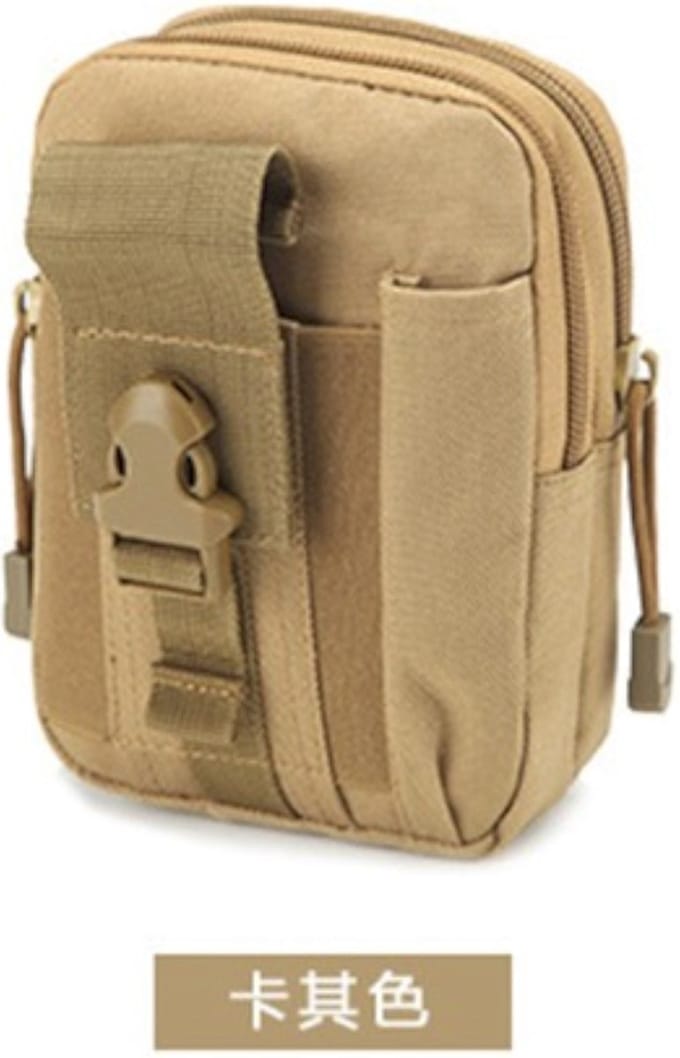 T24-C02 : Heuptasje, aan riem of koppel, khaki