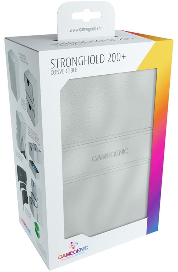 Gamegenic Stronghold 200+ Convertible White Deckbox