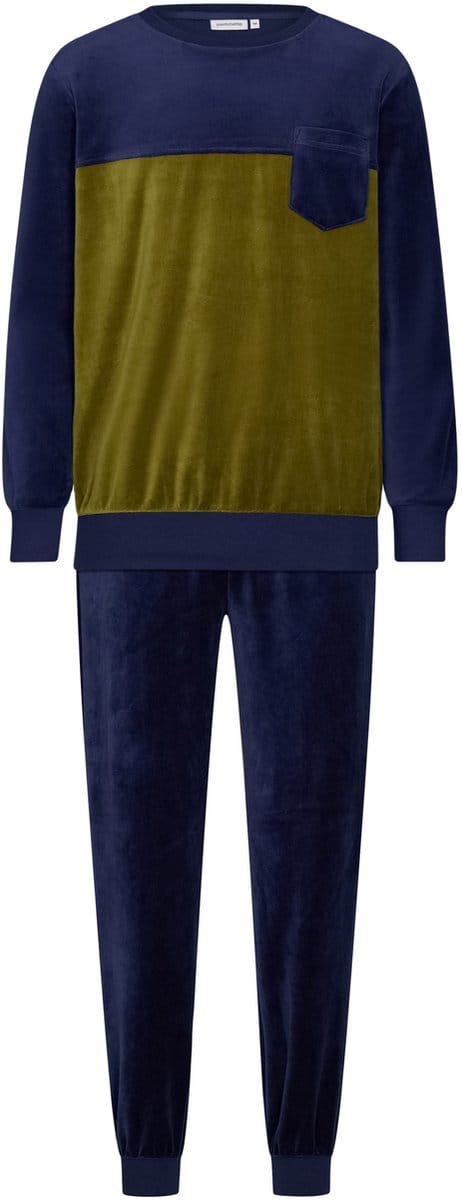 Pastunette - Huispak/Pyjama - Adventure - Velours - Blauw/Groen - Maat S