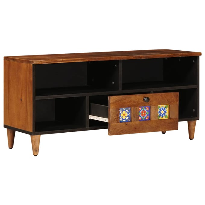 vidaXL - TV - Kast - Walnotenhout - 100 - x - 33 - x - 46 - cm - Massief - Mango - Hout