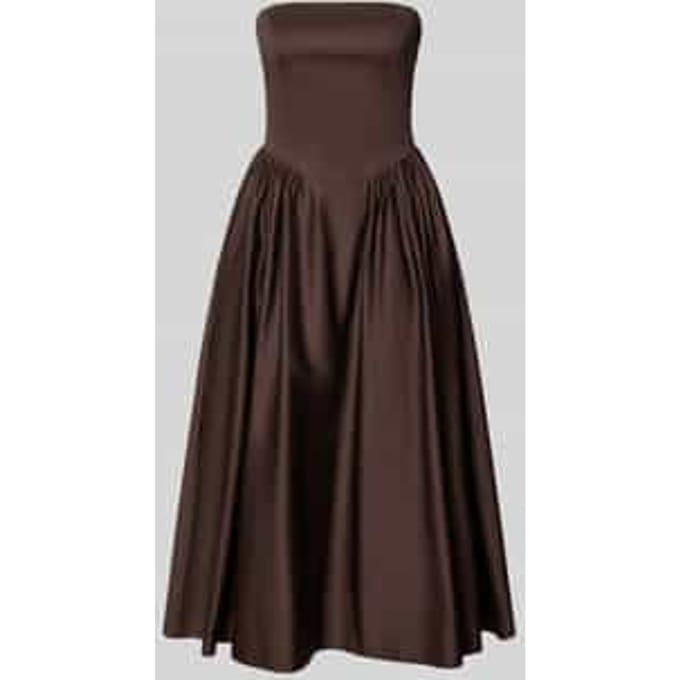 Cocktailjurk in off-shoulder-look met smokdetails