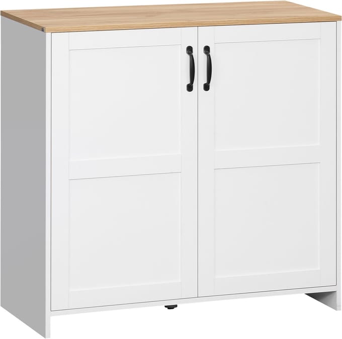 HOMCOM-Dressoir-Spaanplaat-90x39,5x88cm-Wit