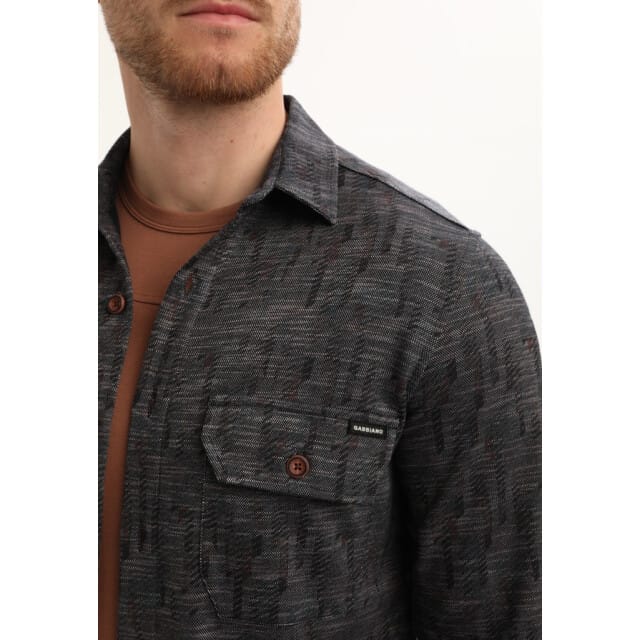 Gabbiano Overhemd Modieus Flannel Overhemd 335752 Black Mannen Maat - M