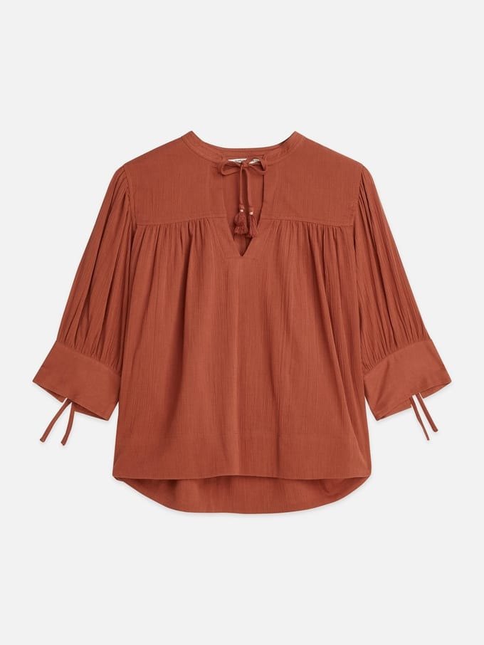 Scotch & Soda Relaxed Blouse With Gathers