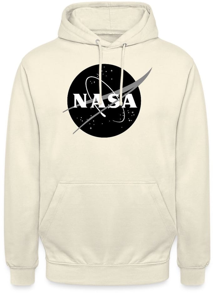 NASA zwart-wit klassiek logo Hoodie Unisex