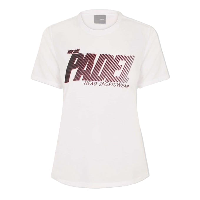 Head Dames/Dames Padel Bedrukt Sport T-shirt (Wit)