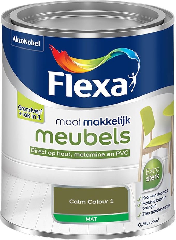 Flexa - Mooi Makkelijk Meubels Mat - Calm Colour 1 - Mengverf - 750 Ml