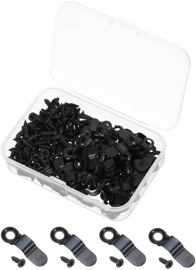 Dailygoods- Fotolijstclips 100 Stuks - Zwarte Draaiknoppen
