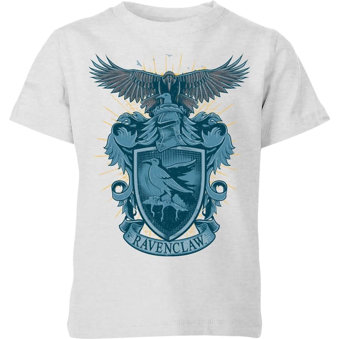 Harry Potter Ravenclaw Drawn Crest kinder t-shirt - Grijs - 122/128 (7-8 jaar)