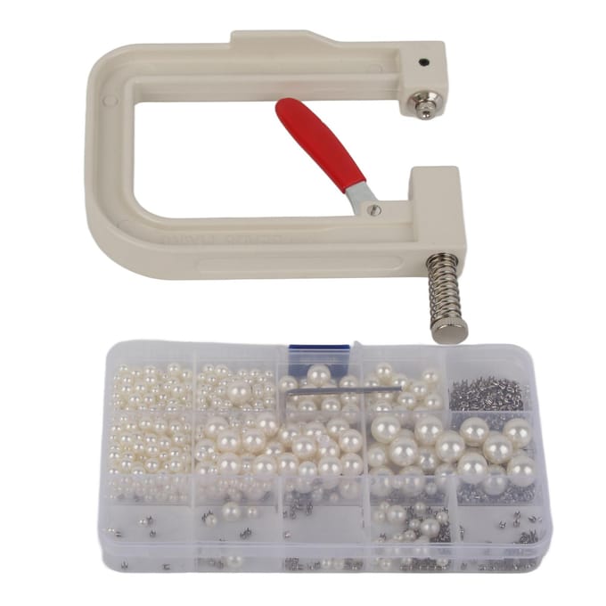 Parelzetmachine Kit met Handpersmachine Parels Nauwkeurige Positionering Handmatige Parelzetting white