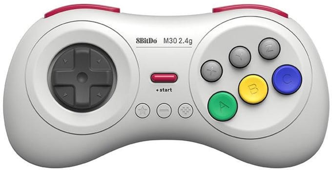 8Bitdo M30 2.4Ghz - Wit - USB Gamepad Analoog/digitaal - Android - Nintendo Switch - Nintendo Switch 2 - PC
