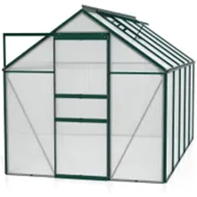Vitavia Tuinkas Kit Comet 6200 - Polycarbonaat - 4mm - 6,26m² - 321x195x197cm - Smaragd