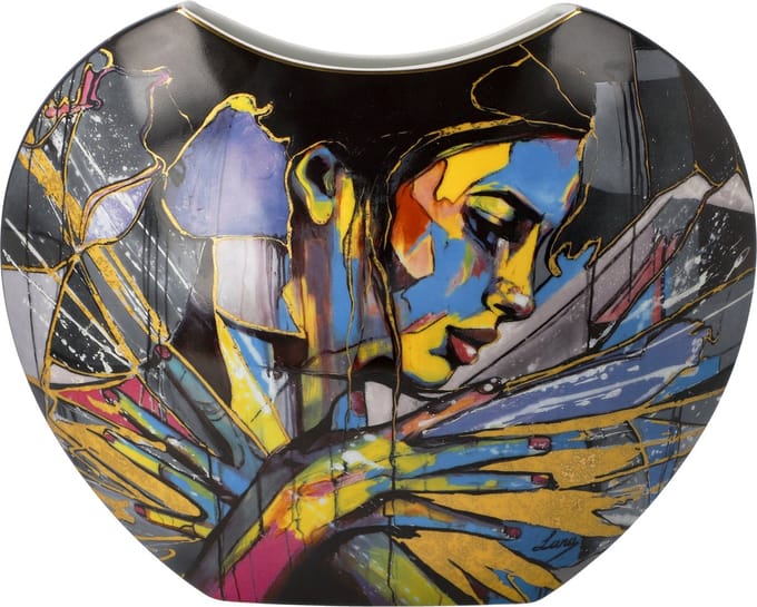 Goebel - Lana Frey | Vaas Fire in the Belly 26 | Porselein - 26cm - met echt goud