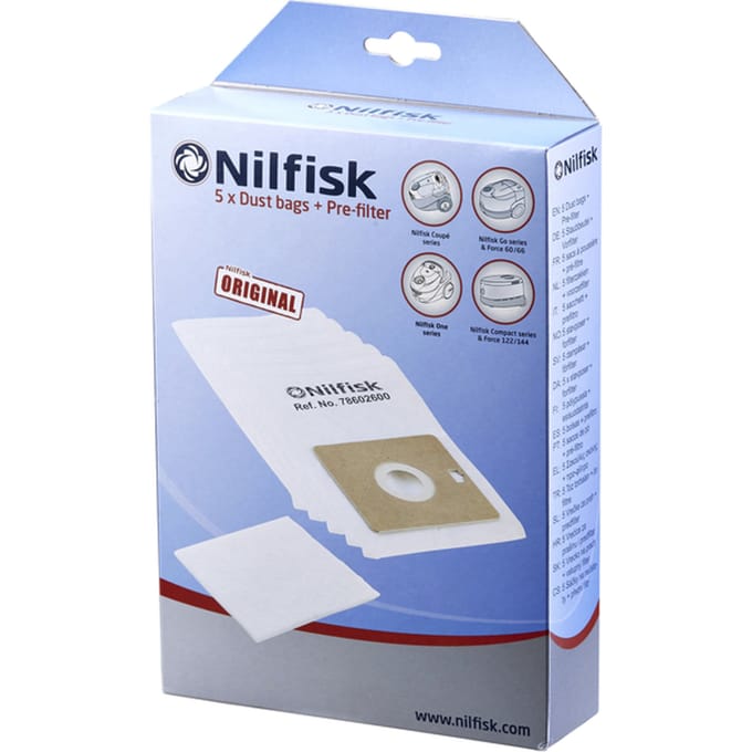Nilfisk Filterbags for nilfisk force 66 122 144 / coupe / one hob