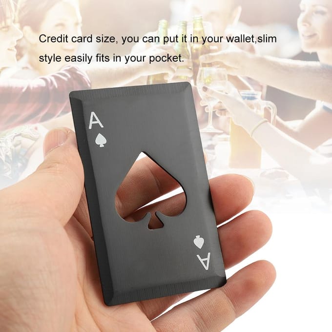 Creatieve RVS Creditcard Flesopeners, Bierflesopeners, Snelopeners(Zwart) Black black
