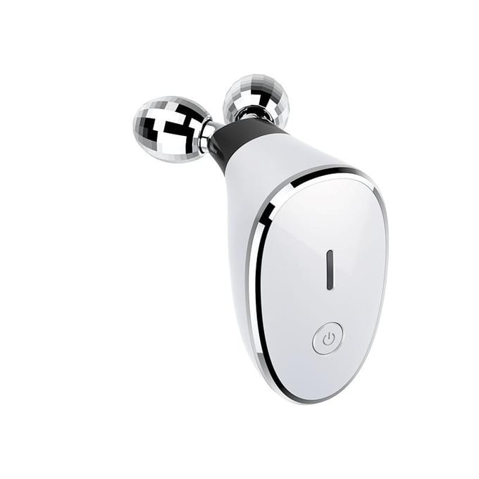 Elektrisch EMS Dubbele Bal Roller Schoonheidsinstrument Gezicht Thuis Introducer Microstroom Nek Verjonging V Gezicht Massager