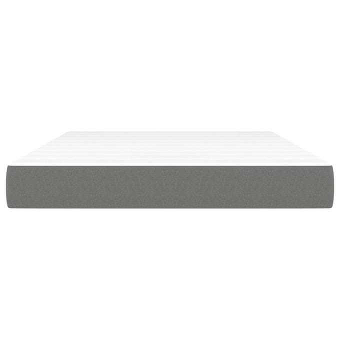 vidaXL - Pocketveringmatras - medium - 140x190x20 - cm - stof - donkergrijs