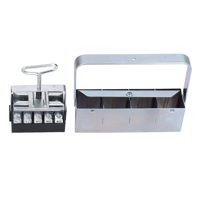 Grondblokmaker Mini Handheld Grondblokgereedschap Comfortabel Handvat Tuingereedschap gray