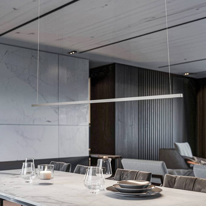 Quitani Talon LED hanglamp aluminium/naturel geanodiseerd 32W