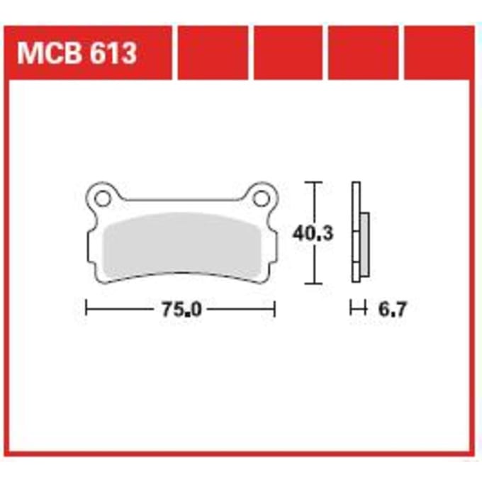 Remblokset, schijfrem TRW MCB613