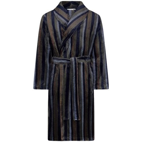 Pastunette - Badjas - Adventure - Fleece - Blauw Gestreept - Maat S