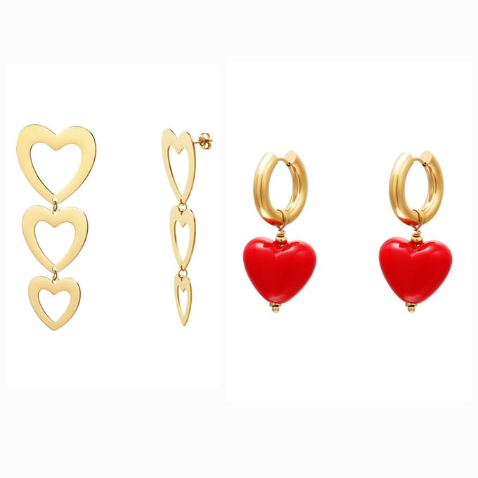 Yehwang |2 delig "earparty Love" | stainless steel