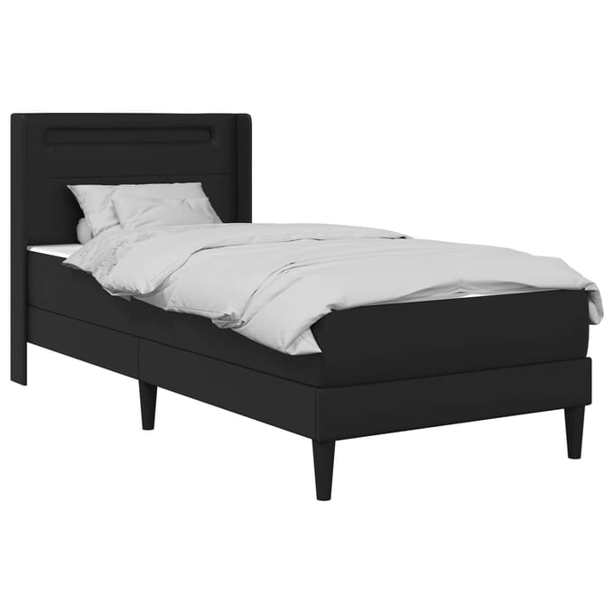 vidaXL - Bedframe - met - matras - 90 - x - 190 - cm - Zwart