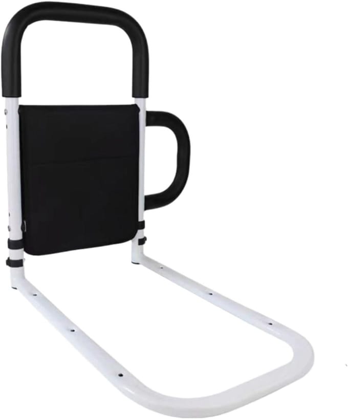 Bedbeugel - Grijphulp bed - Veilig opstaan - Met opbergvak - 32 centimeter - Zwart