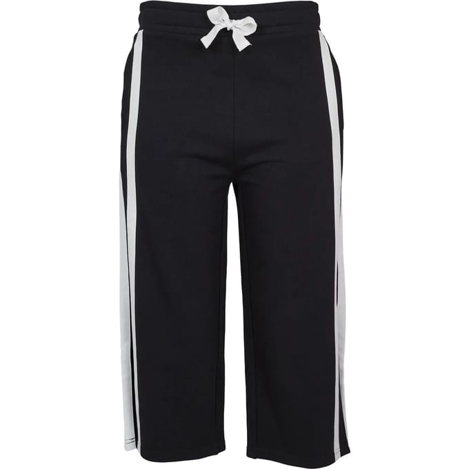 Urban Classics - Terry culotte Driekwartbroek - S - Zwart/Wit