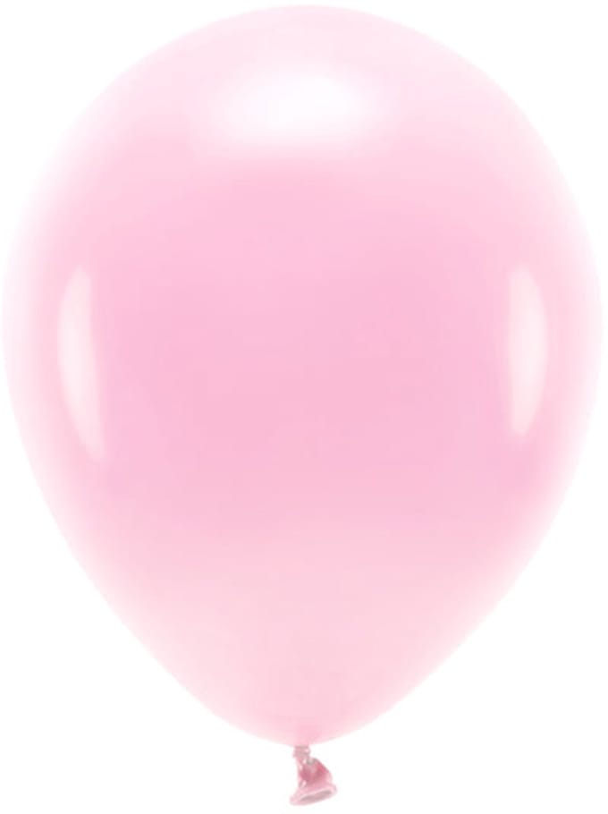 Eco ballonnen 30 cm, pastel, lichtroze (1 verpakking / 10 stuks)