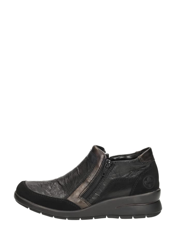 Rieker Enkellaars - L4851-00 Zwart/Brons - Maat 36