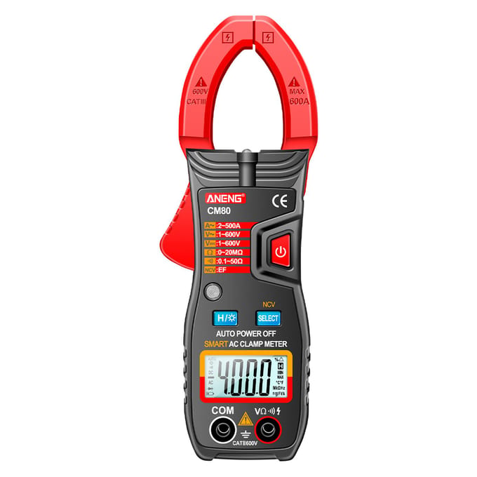 ANENG CM80 Stroomtang Klemtype Multimeter 4000 Tellingen Automatisch Bereik Voltmeter 500A AC Ampèremeter