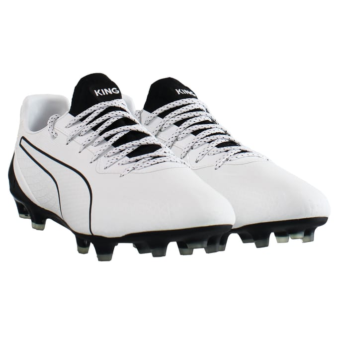 Puma King Platinum Lacer Touch FG/AG Wit Heren Voetbalschoenen
