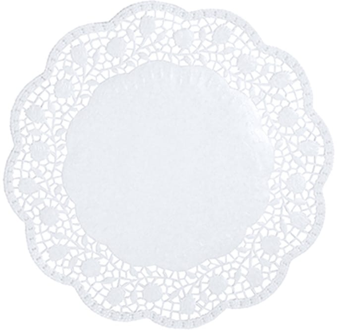 20x 100 Taartranden rond Ø 18 cm wit
