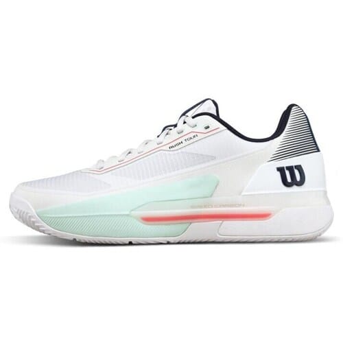 Wilson Tennisschoen Padelschoen Rush Tour 5 Clay Heren Wit