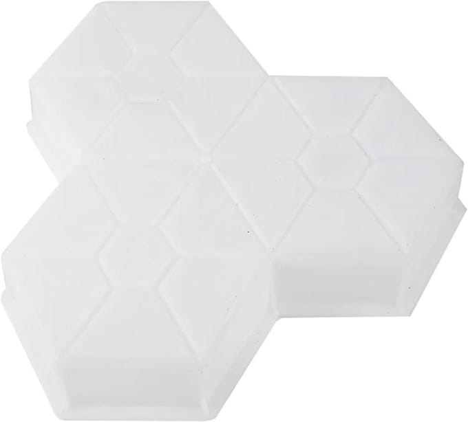 Betonmal Tuinpad - Loopsteen Mal Padmaker - Tuin Ontwerpen - Herbruikbaar Patroon - 25 x 5 cm - Wit