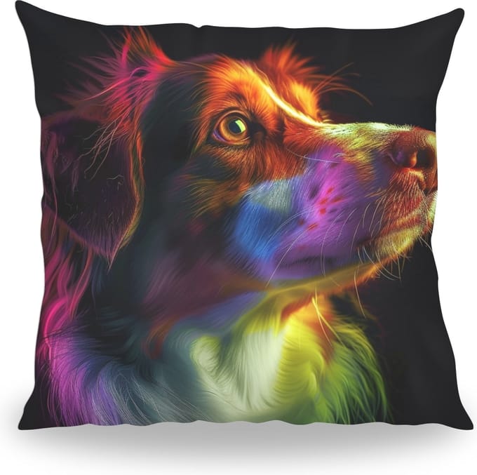Kussen - Huisdier Portret - Kooiker 1 Color - 30 cm