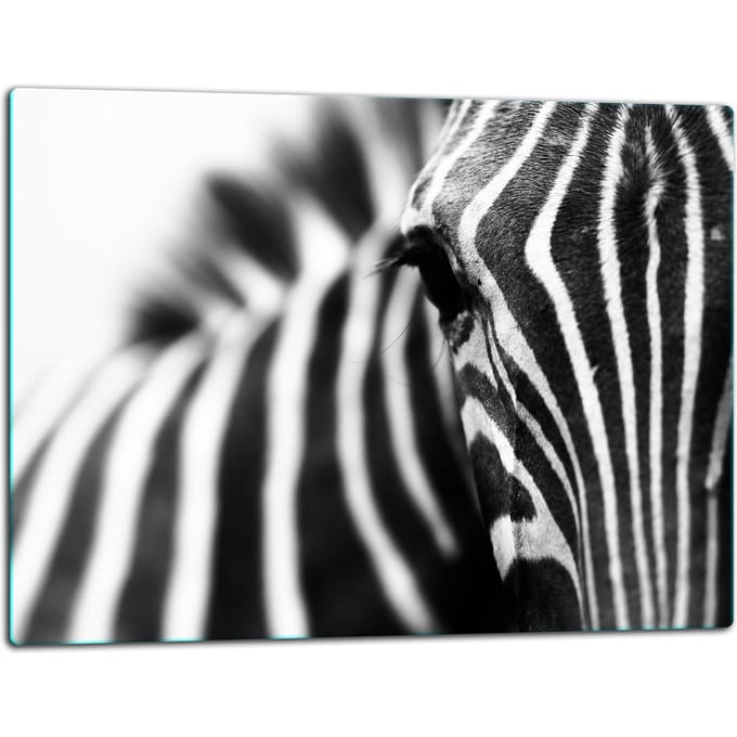 TMK ArtDeko Serie - Snijplank - Zebra - 52x40 - Glas - Beschermplaat