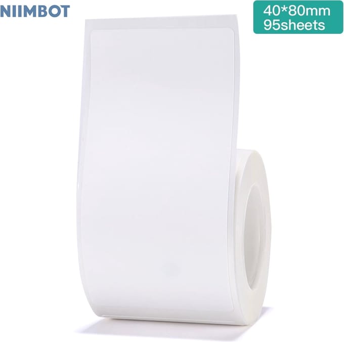 Niimbot - Labels/Etiketten B21(S/Pro)/B1/B3S(Pro)/K3/B31 - Wit - 40*80mm - 95 vellen