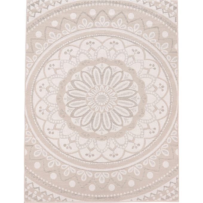 Binnen- en buitenkleed Breezy beige 60x100 cm