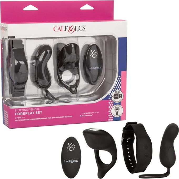CalExotics Siliconen Voorspelset met Afstandsbediening black