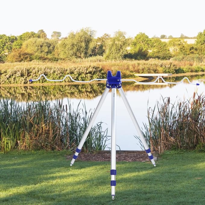 Aluminiumlegering Verstelbare Telescopische Hengelstandaard Beugel Statief Houder Ondersteuning 5 Hengels 1.2m white