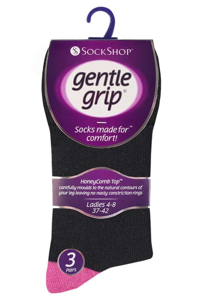 6 paar sokken zonder elastiek damessokken met zachte grip - SOLRP07HT