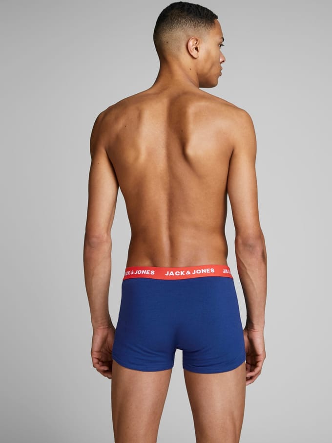 Jack & Jones Heren boxershorts trunks jaclee 5-pack blauw/zwart