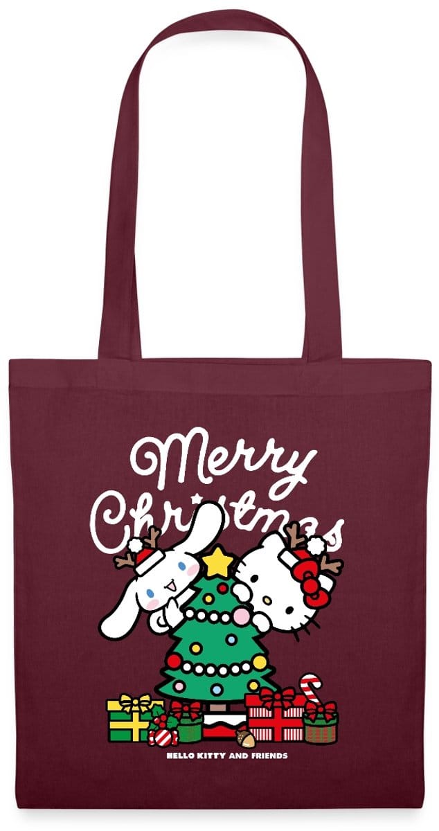 Hello Kitty En Cinnamoroll Kerstontwerp Tas Van Stof Schoudertas