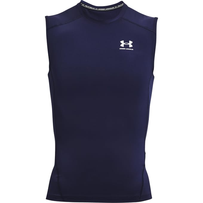 Under Armour Heatgear Comp Tanktop Heren-Donkerblauw,Wit