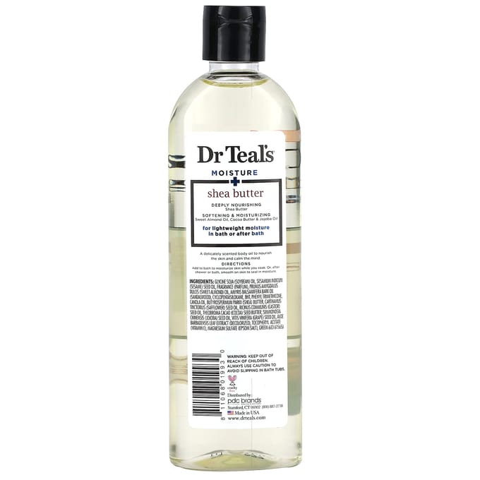 Dr. Teal'S, Moisturizing Bath & Body Oil, Shea Butter & Almond Oil, 260 Ml (8.8 Fl Oz) beige