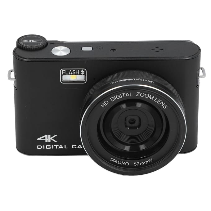64MP Digitale Camera 3,0 inch TFT LCD Touchscreen Autofocus 18x Digitale Zoom 4K Vlogging Camera voor zwart