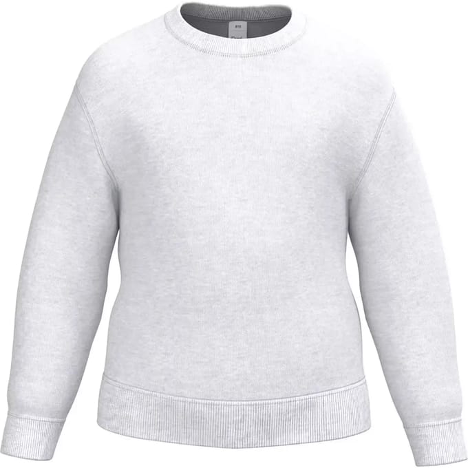 iDeal Basic Brand Kinder sweater met ronde hals IB401 - Ideal Ash Heather - 10/12 ans