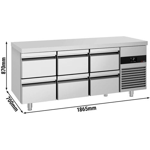 GGM Gastro Kühltisch PREMIUM - 1865x700mm - mit 6 Schubladen